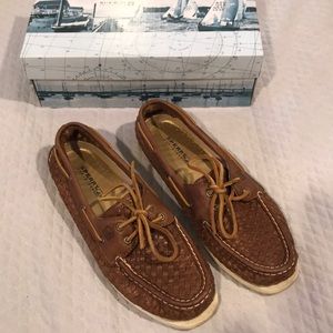 Sperry Woven Leather Boat Shoes